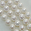 Pearl, cultured freshwater, Round 10-11mm Hole:About 0.1mm，Sold per 16-inch strand.