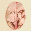 Transparent Acrylic Bead, Flat Oval 37x27mm Hole:2mm, Sold by Bag