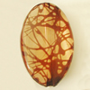 Transparent Acrylic Bead, Flat Oval 43x28mm Hole:2mm, Sold by Bag