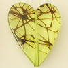 Transparent Acrylic Bead, Heart 40x47mm Hole:1.5mm, Sold by Bag