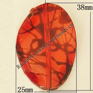 Transparent Acrylic Bead, 38x25mm Hole:1mm, Sold by Bag