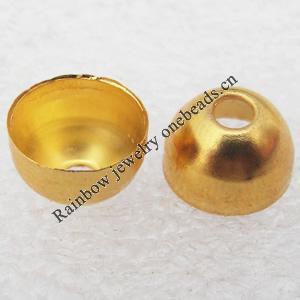 Jewelry Terminators, Cord End Caps, Iron, Lead-free, 6x9mm with 8mm inside diameter, Hole: about 2mm, Sold by bag