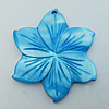 Carved Shell Pendant, Flower 49mm Hole:2mm, Sold by PC
