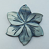 Carved Shell Pendant, Flower 48mm Hole:2mm, Sold by PC