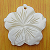 Carved Shell Pendant, Flower 36mm Hole:2mm, Sold by PC