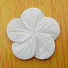 Carved Shell Pendant, Flower 29mm Hole:1m, Sold by PC