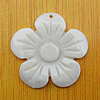 Carved Shell Pendant, Flower 29mm Hole:1mm, Sold by PC