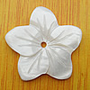 Carved Shell Pendant, Flower 30mm Hole:2mm, Sold by PC