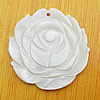 Carved Shell Pendant, Flower 30mm Hole:1mm, Sold by PC