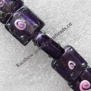Lampwork Beads, Square 15mm Hole:About 1.5mm, Sold by PC