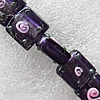 Lampwork Beads, Square 15mm Hole:About 1.5mm, Sold by PC