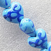 Lampwork Beads, Heart 20mm Hole:About 1.5mm, Sold by PC