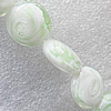 Lampwork Beads, Flat Round 20mm Hole:About 1.5mm, Sold by PC