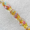 Inner Flower Lampwork Beads, Oval 11x16mm Hole:About 1.5mm, Sold by PC