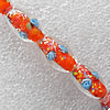 Inner Flower Lampwork Beads, Oval 11x16mm Hole:About 1.5mm, Sold by PC