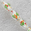 Inner Flower Lampwork Beads, Oval 11x16mm Hole:About 1.5mm, Sold by PC