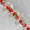 Inner Flower Lampwork Beads, Heart 15mm Hole:About 1.5mm, Sold by PC