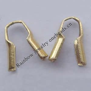 Wire Guardian, Brass Lead-free, about 8mm long, Hole: 2mm, Sold by bag