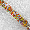 Inner Flower Lampwork Beads, Column 11x16mm Hole:About 1.5mm, Sold by PC