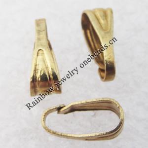 Pendant Bails, Brass, 7x3mm, Sold by bag