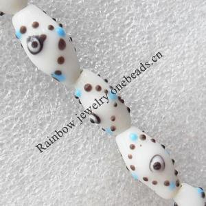 Lampwork Beads, Oval 12x20mm Hole:About 1.5mm, Sold by PC