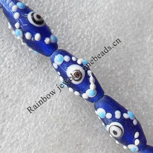 Lampwork Beads, Oval 12x20mm Hole:About 1.5mm, Sold by PC