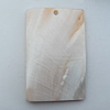  Shell Pendant, Rectangle 55x38mm Hole:2mm, Sold by PC