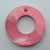  Natural Shell Pendant, Donut 30mm Hole:2mm, Sold by PC