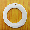  Natural Shell Pendant, Donut 30mm Hole:2mm, Sold by PC