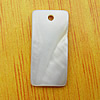  Natural Shell Pendant, Rectangle 19x9mm Hole:1mm, Sold by PC