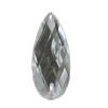 Taiwan Acrylic Cabochons with 2 Holes, Faceted Teardrop 8x22mm, Hole:About 0.5mm, Sold by Bag 