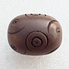 Wooden Jewelry Beads, Oval 31x25mm Hole:About 5mm, Sold by PC