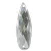 Taiwan Acrylic Cabochons with 2 Holes, Faceted Teardrop 8x28mm, Hole:About 1mm, Sold by Bag 