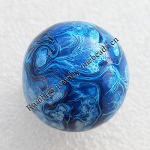 Wooden Jewelry Beads, Round 25mm Hole:About 5mm, Sold by PC