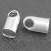 Cord Tip/Ends, Copper Lead-free, about 1.2mm inner diameter, 1.8mm outer diameter, 4mm long, hole: 0.8mm, Sold by bag