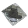 Taiwan Acrylic Cabochons with 2 Holes, Faceted Diamond 16x16mm, Hole:About 1mm, Sold by Bag 