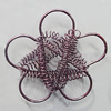 Iron Thread Component Handmade Lead-free, Flower 47mm, Sold by Bag