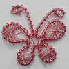 Iron Thread Component Handmade Lead-free, Butterfly 36x35mm, Sold by Bag