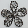 Iron Thread Component Handmade Lead-free, Flower 35mm, Sold by Bag