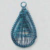 Iron Thread Component Handmade Lead-free, Teardrop 52x30mm Hole:3mm, Sold by Bag