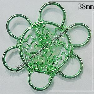 Iron Thread Component Handmade Lead-free, Flower 38mm, Sold by Bag