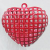 Iron Thread Component Handmade Lead-free, Heart 46x47mm, Sold by Bag