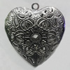 Iron Thread Component Handmade Lead-free, Heart 62x55mm, Sold by Bag