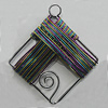 Iron Thread Component Handmade Lead-free, Diamond 48x44mm Hole:4mm, Sold by Bag