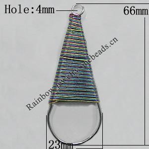 Iron Thread Component Handmade Lead-free, 66x23mm Hole:4mm, Sold by Bag