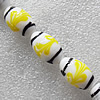 Lampwork Beads, Drum 16x28mm Hole:About 1.5mm, Sold by PC