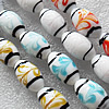 Lampwork Beads, Mix Color Drum 16x28mm Hole:About 1.5mm, Sold by Group