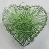 Iron Thread Component Handmade Lead-free, Heart 45x45mm, Sold by Bag