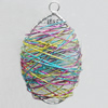 Iron Thread Component Handmade Lead-free, 60x35mm, Sold by Bag