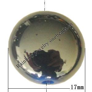 Uv polishing Acrylic Beads, Flat Round 17mm Hole:2.5mm, Sold by Bag  